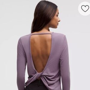 New Lululemon Twist Back Soft Ribbed Long Sleeve Top sz8